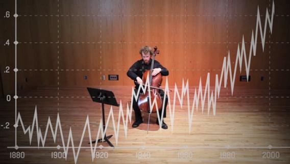 global warming temperatures set to music