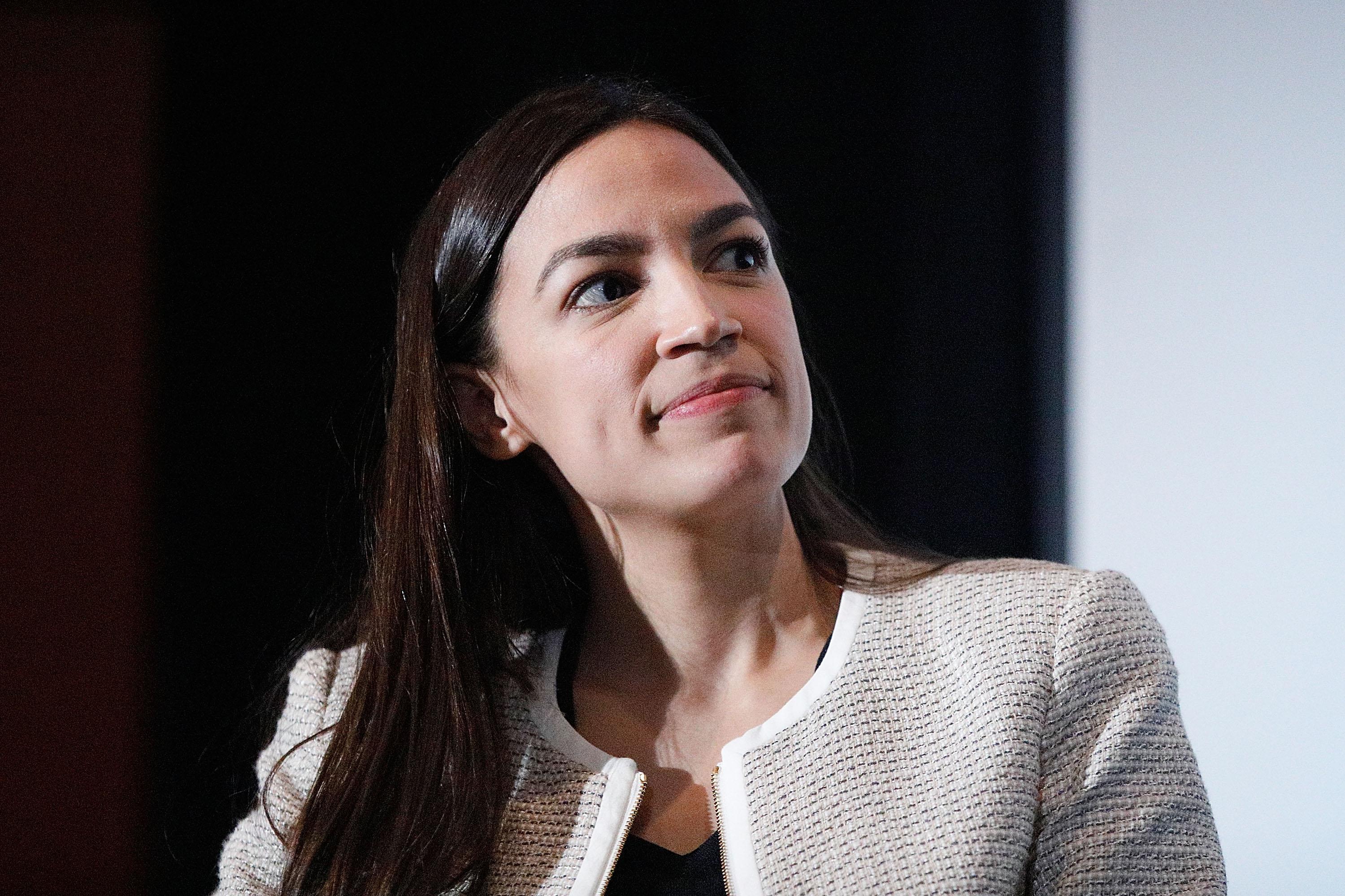 Rep. Alexandria Ocasio-Cortez on stage during the 2019 Athena Film Festival at the Diana Center at Barnard College on March 3, 2019 in New York City. 