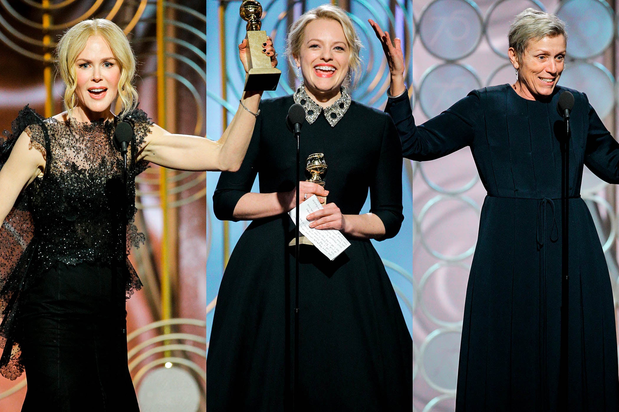 Nicole Kidman, Elisabeth Moss, Frances McDormand.