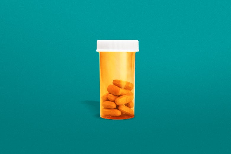 A prescription pill bottle