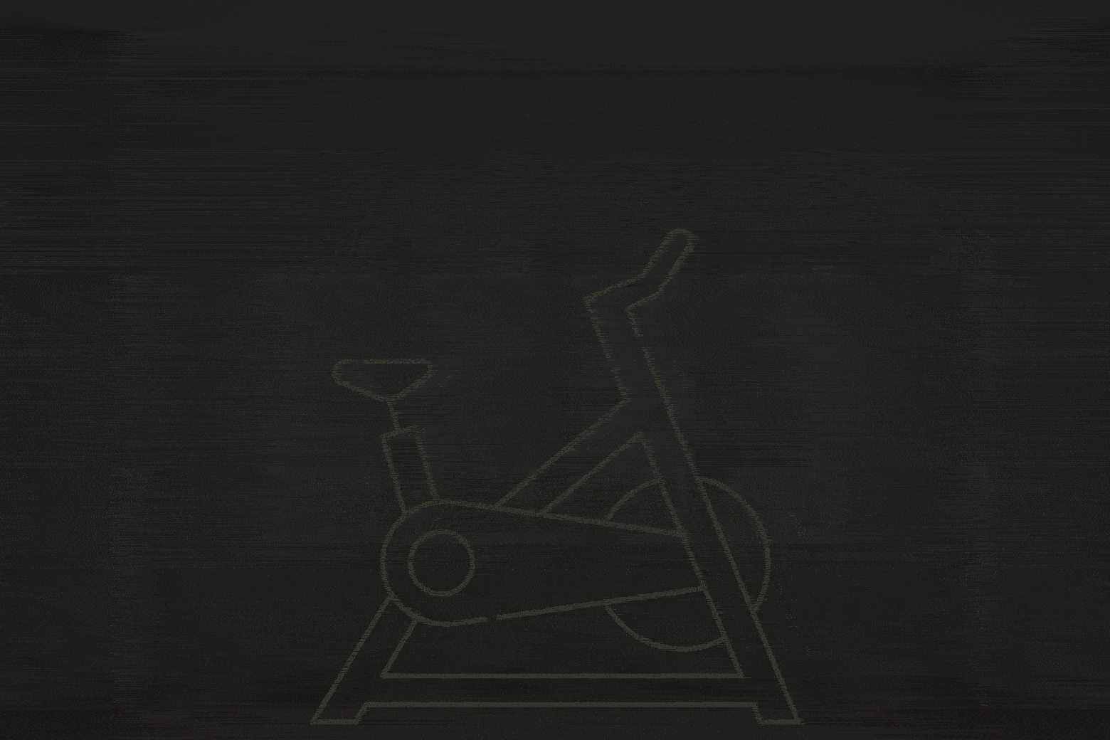 Glowing neon outline of an exercise bike
