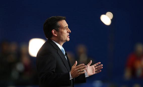 Ted Cruz speaking during the Republican National Convention. 