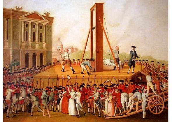 Marie Antoinette's execution in 1793 at the Place de la Révolution.