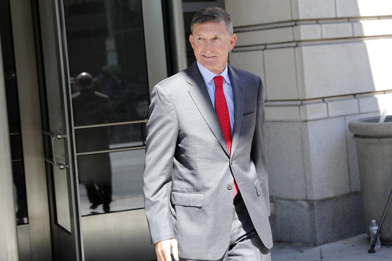 Former National Security Advisor Mike Flynn following a hearing July 10, 2018 in Washington, DC.