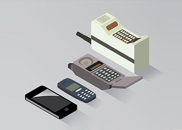 Cell Phone Evolution. 