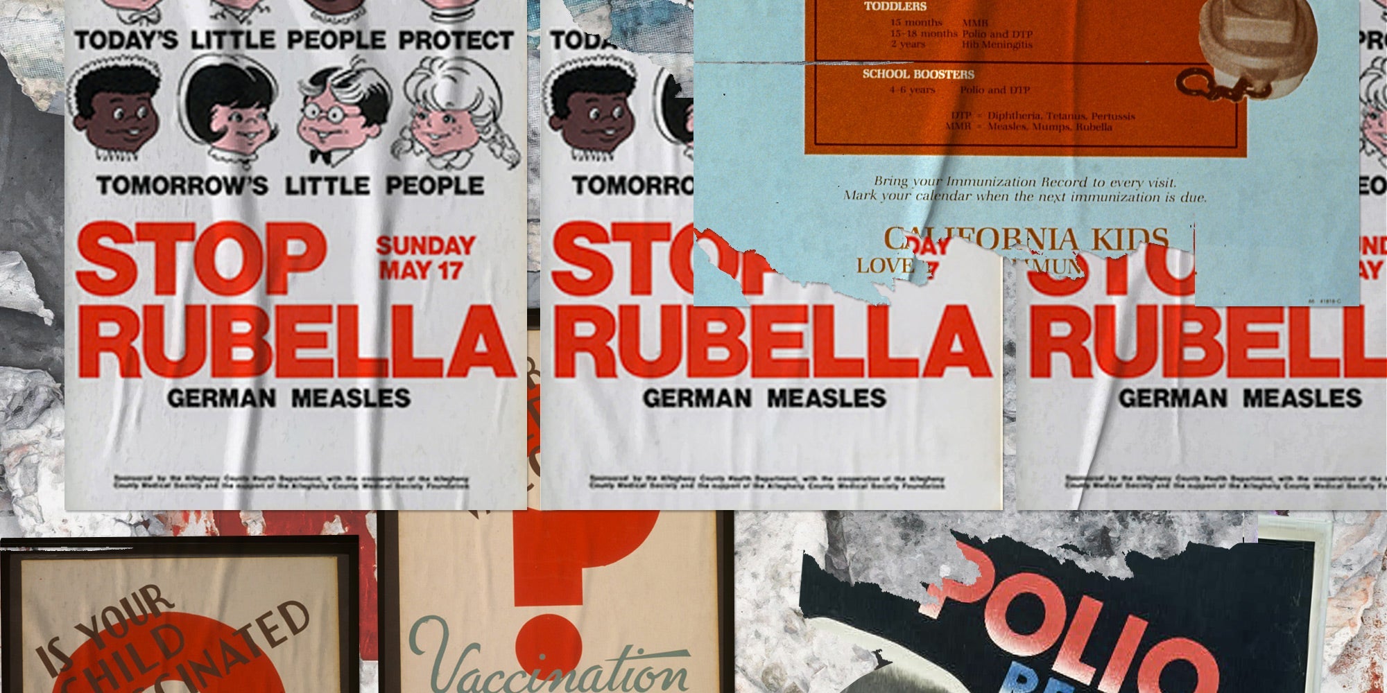 Various vaccination campaign posters.