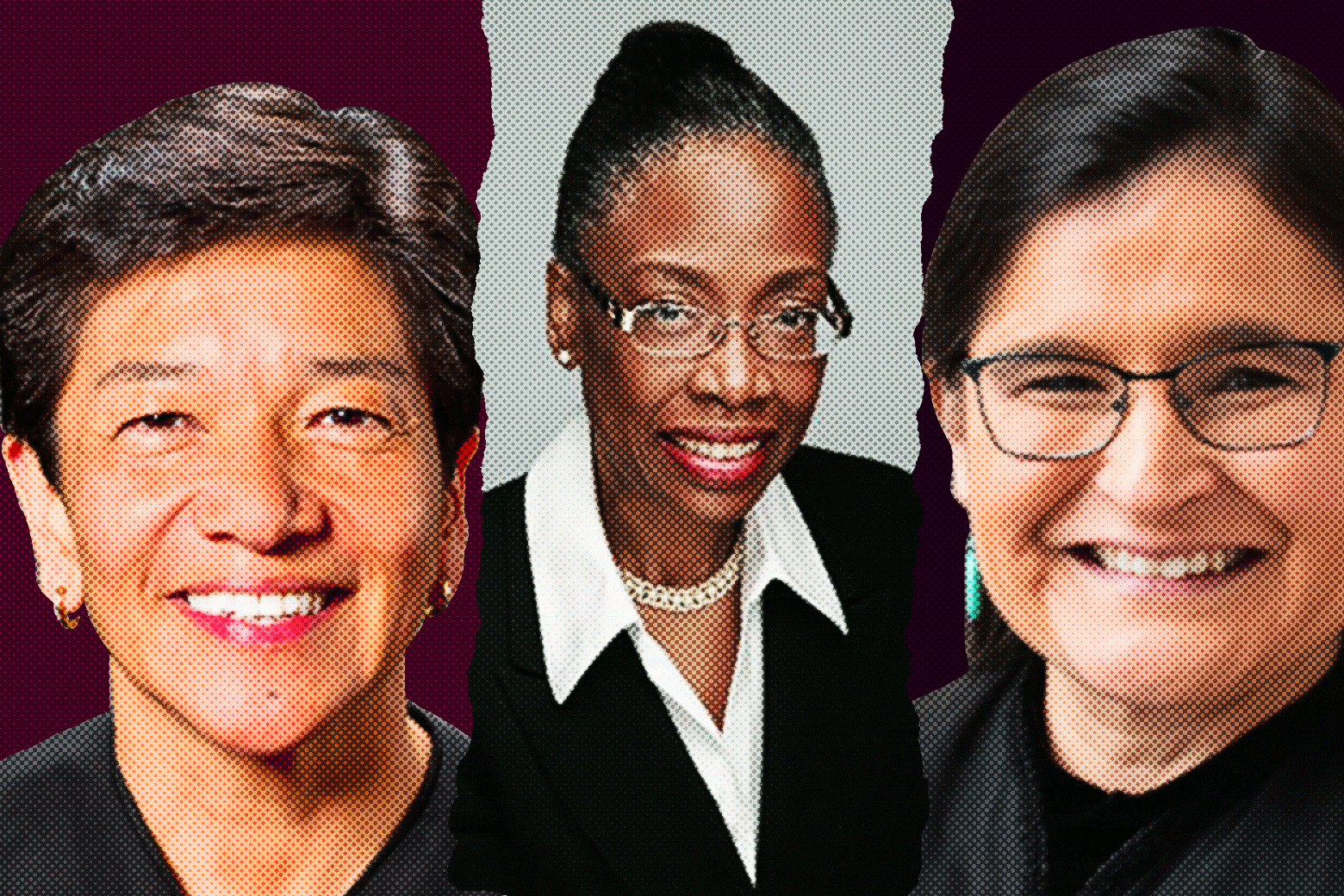 Washington Supreme Court Justices Mary Yu, Grace Helen Whitener, and Raquel Montoya-Lewis.