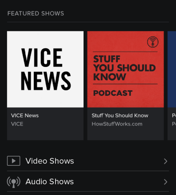 Spotify video and podcasts