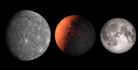 size comparison: Mercury, Kepler-37b, the Moon