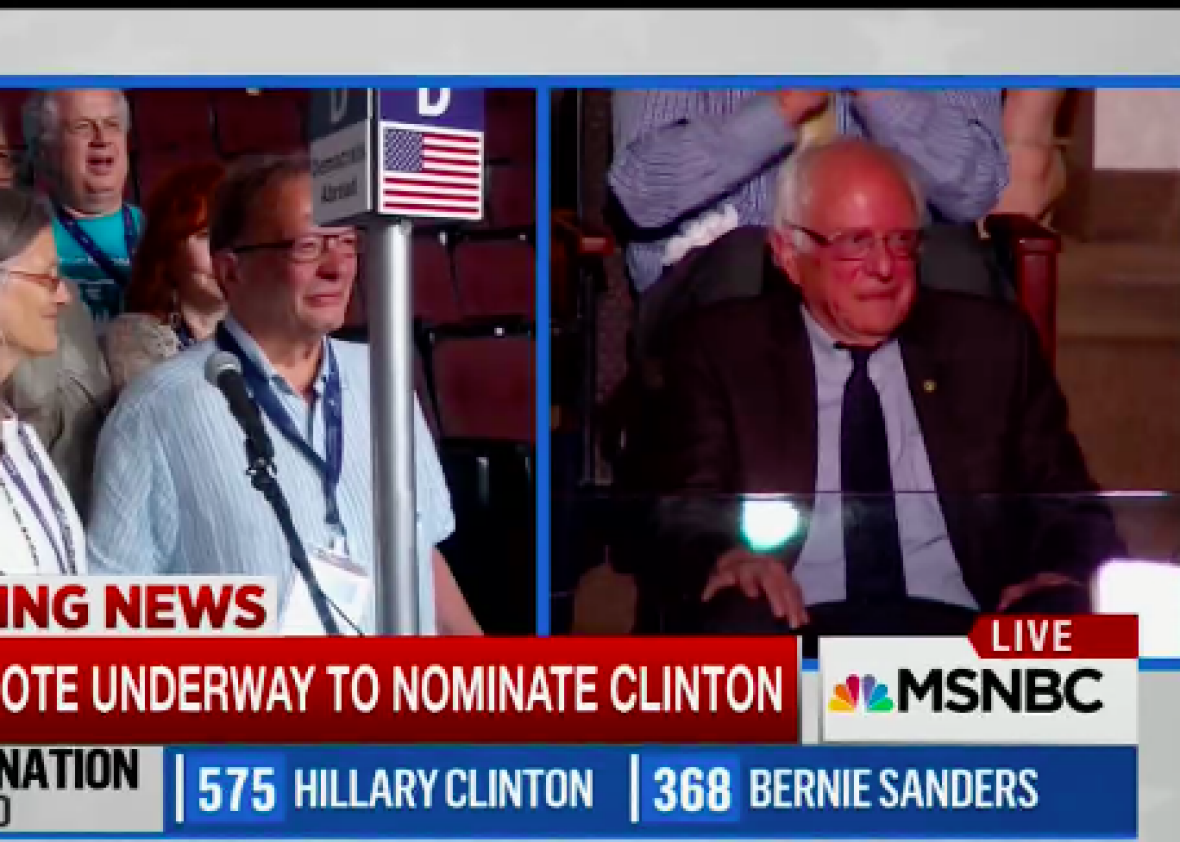 Bernie Sanders' brother Larry Sanders casts his ballot.