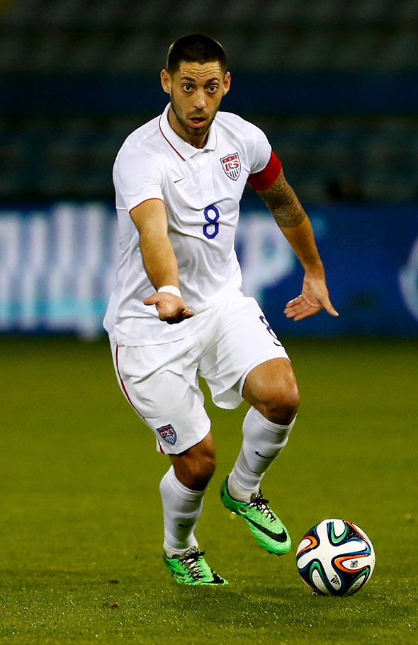 Clint Dempsey face U.S. Men's National Soccer Team cardboard fan stick  World Cup