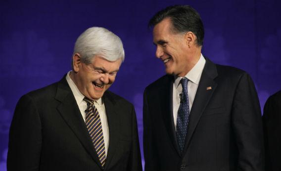 Newt Gingrich and Mitt Romney.