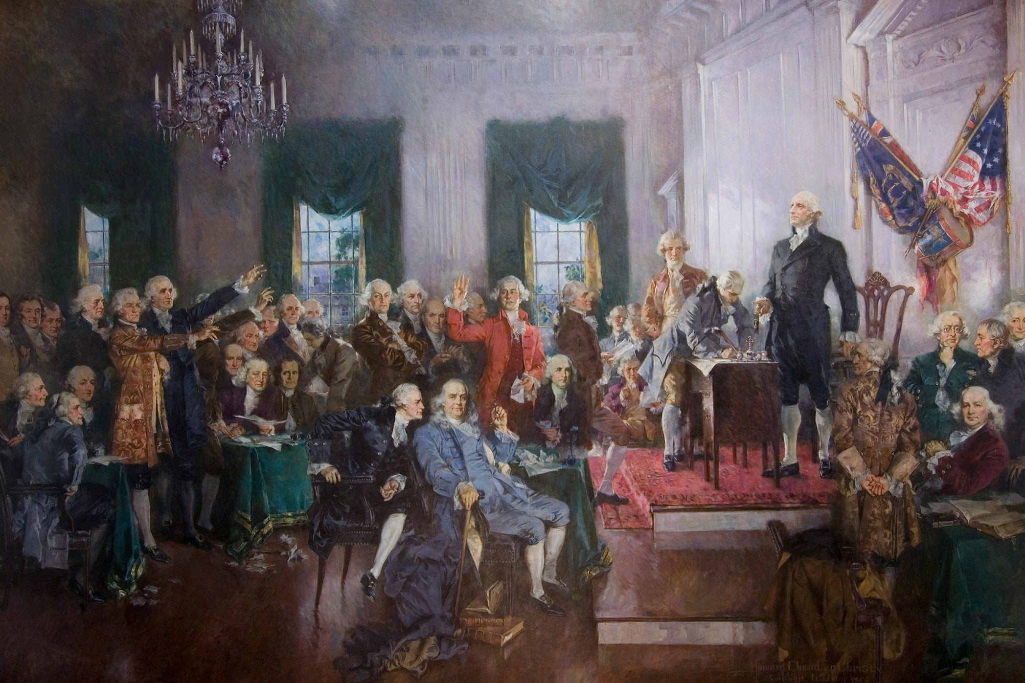 Signing of the Constitution painting by Howard Chandler Christy