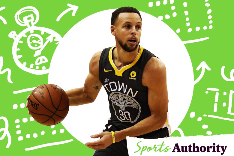 Steph Curry, plus the Sports Authority series logo.