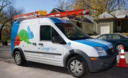 Google Fiber installation van