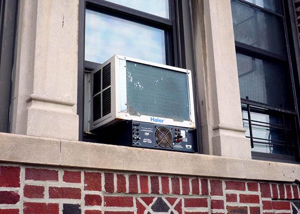AC window unit, May 2009.