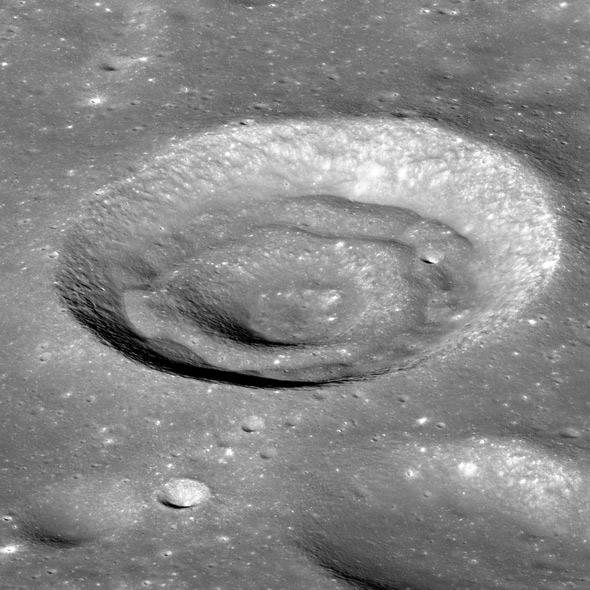 Double Ringed Craters Oblique View Of A Weird Lunar Impact