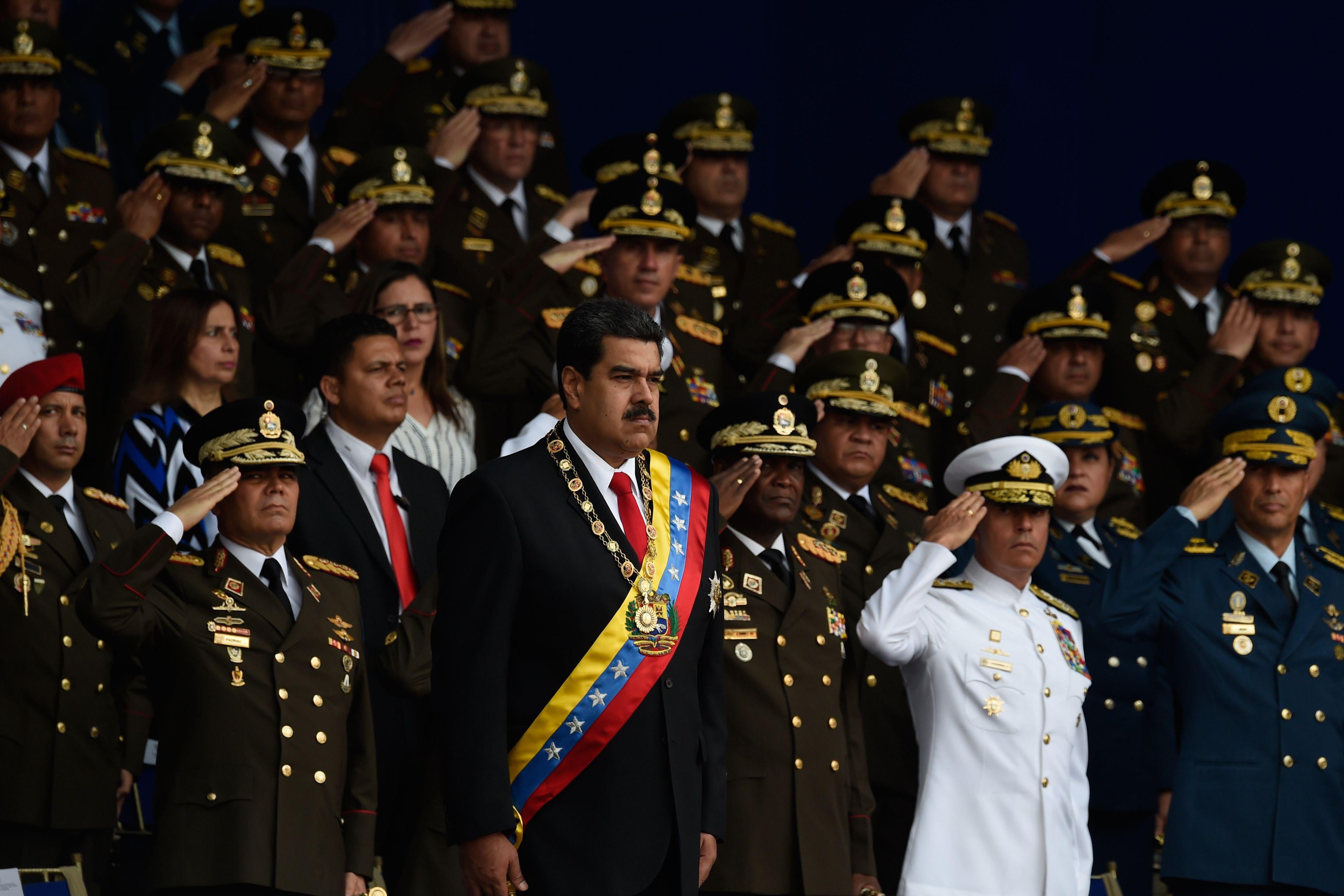 Venezuelan President Nicolás Maduro’s speech during a military ceremony on Saturday was interrupted by a loud bang that the government has linked to drones carrying explosives.