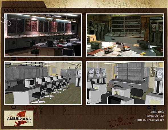 The design for a Soviet computer lab in Season 2.